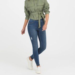 SPANX Distressed Ankle Skinny Jeans